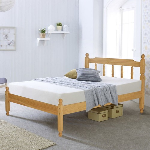 Colonial waxed pine bed - waxed,