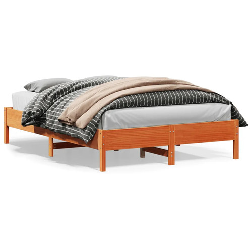 Walplus wax brown bed - wax, frame
