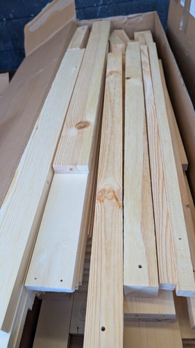 Double wooden bed frame - wooden,