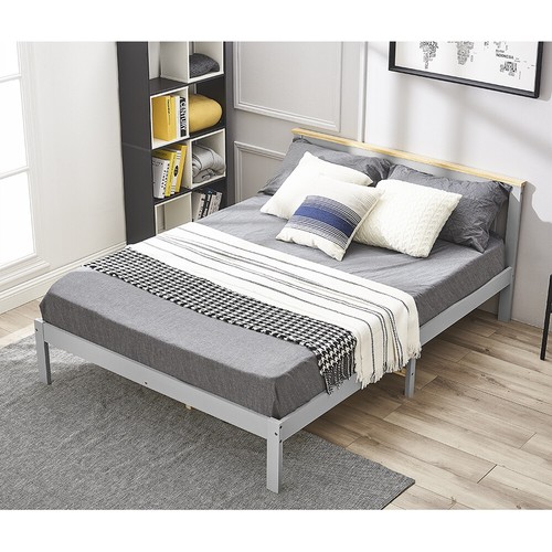 Panana grey wood - double, bed