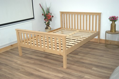 Pine wooden bed without - pine,